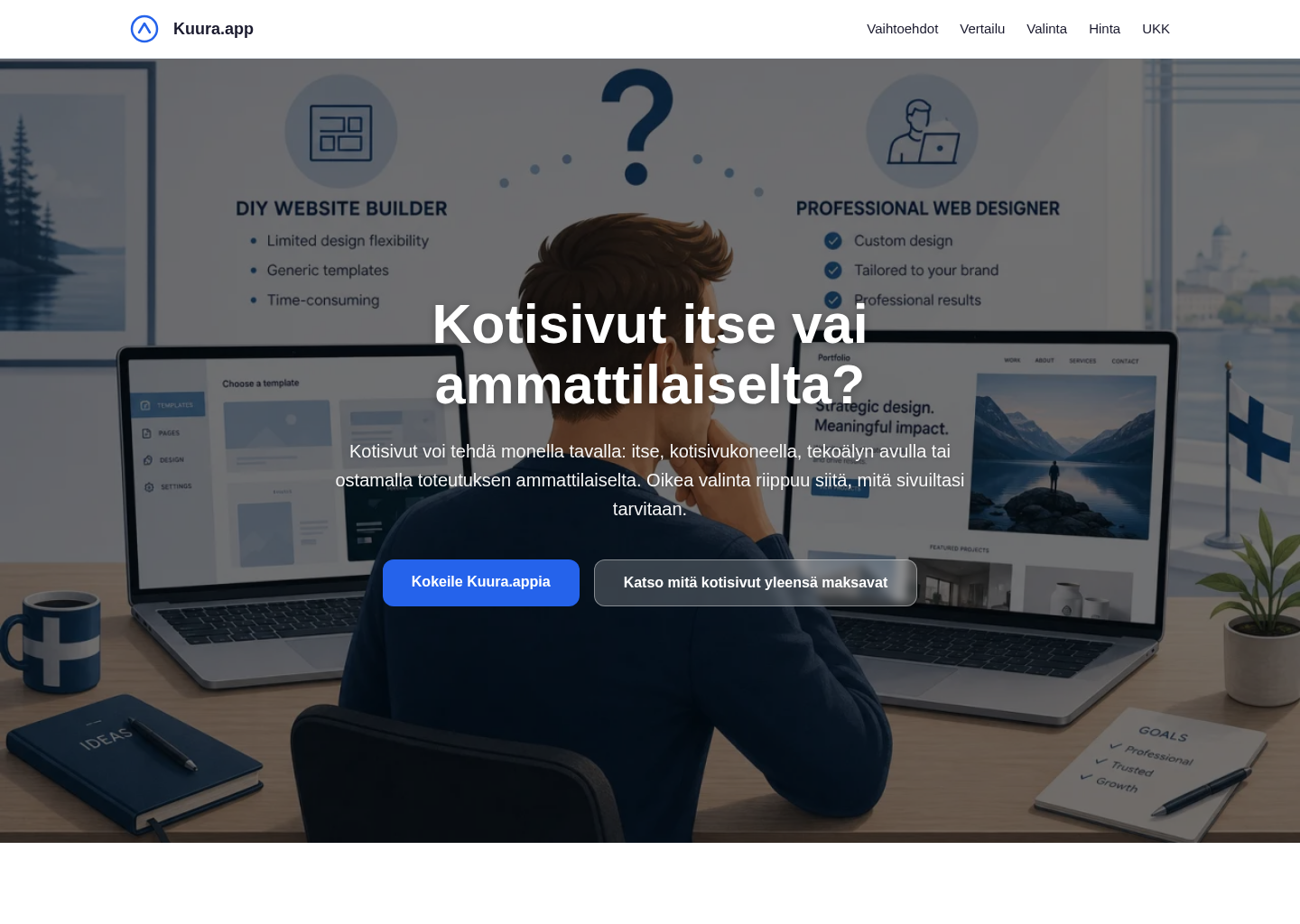 Kotisivut itse vai ammattilaiselta?