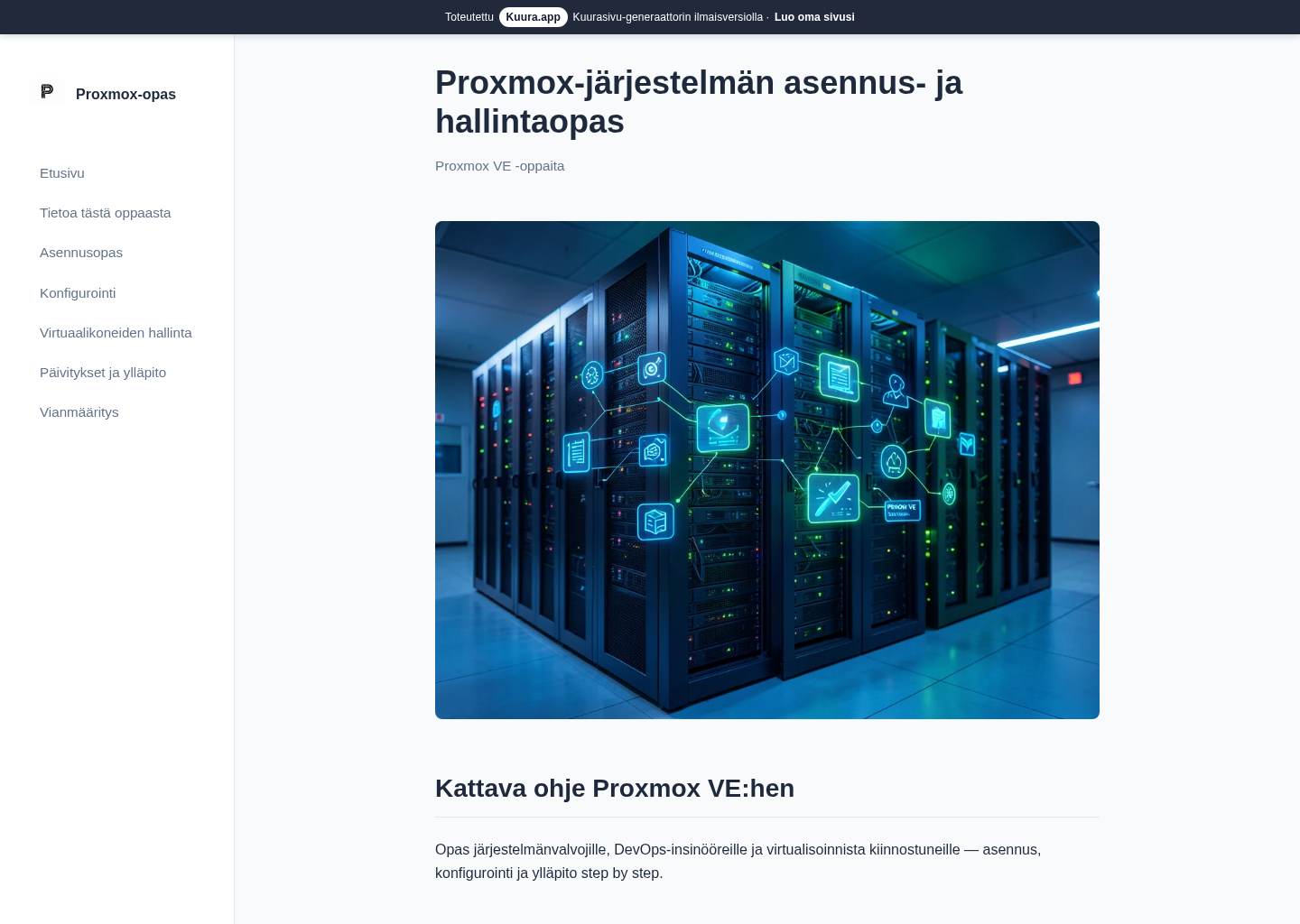Proxmox-opas FI