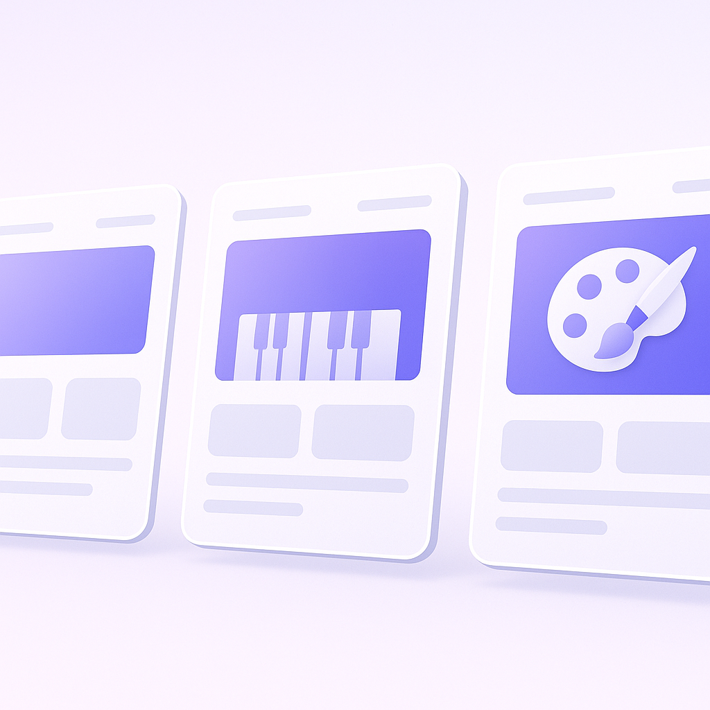 Examples of websites made with Kuura